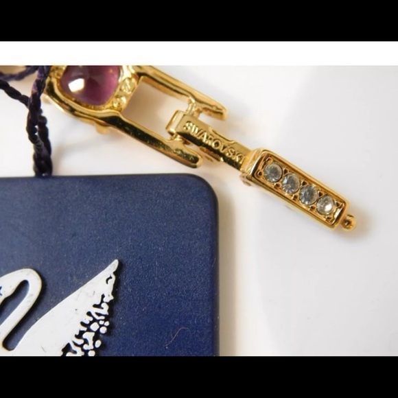 Amethyst Purple 8mm Crystal Swarovski 7" Gold tone Tennis Bracelet - Picture 4 of 12